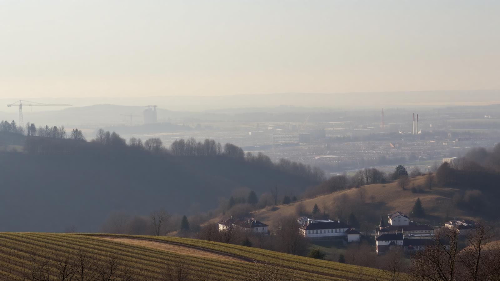 Unternehmensnachfolge Stuttgart — Blick über den Stuttgarter Talkessel mit Weinbergen und Gewerbegebieten